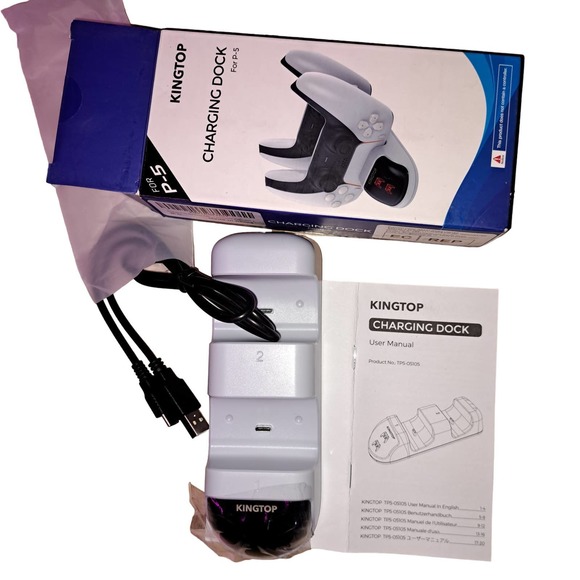 PlayStation Dual Sense PS5 Controller Charger with USB C Cable -LED Indicator - Picture 2 of 7